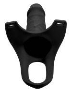 Hollow Silicone Dildo Strap-on - Black - Image 4