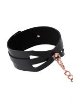 Brat Collar and Leash - Black / Rose Gold - Image 2