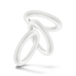 Performance - Vs2 Pure Premium Silicone Cockrings - Small - White - Image 2