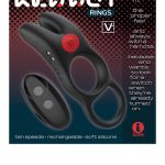Red Dot Vibrating Cock Ring V1 With Remote - Black/red