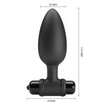 Pretty Love Vibra Butt Plug II - Black - Image 4