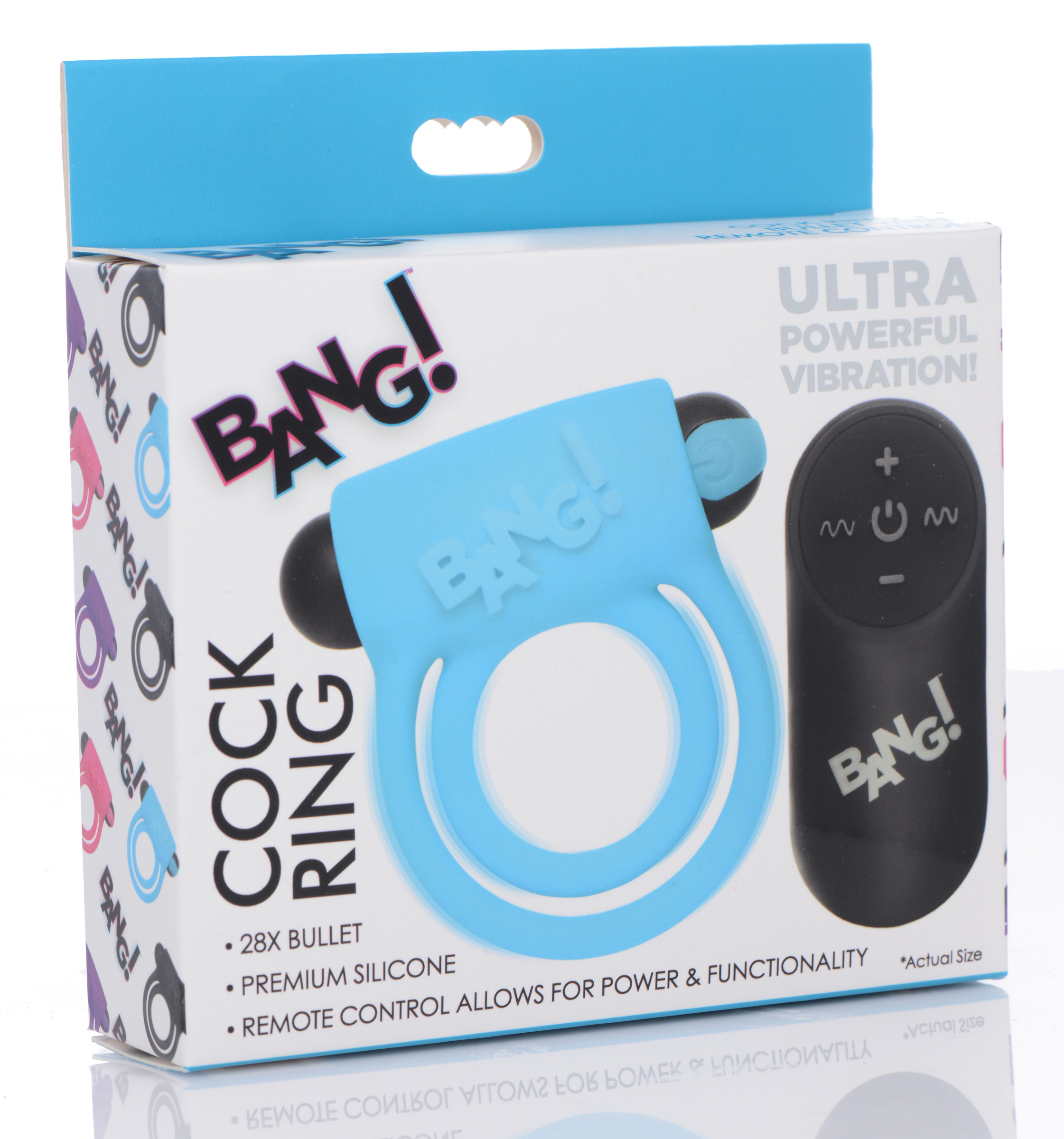 CMpnq9RizZuINxHnUNEY7KDj7a9g6PSH Bang - Silicone Cockring and Bullet With Remote Control - Blue - Image 1