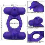 Silicone Rechargeable Triple Orgasm Enhancer - Purple - Image 6