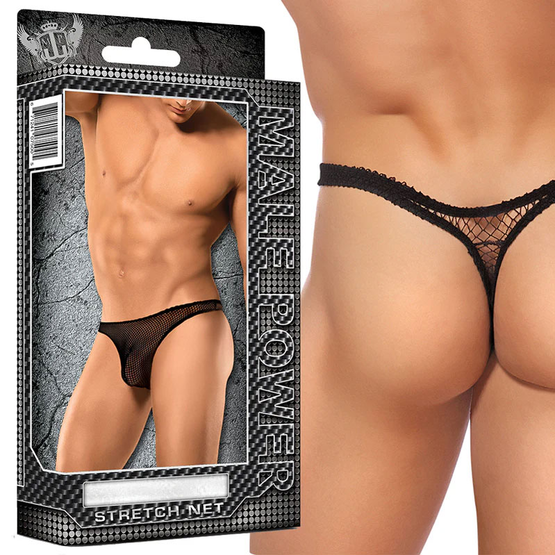 EDVXJmVa Bong Thong Stretch Net Black Small-Medium - Image 1