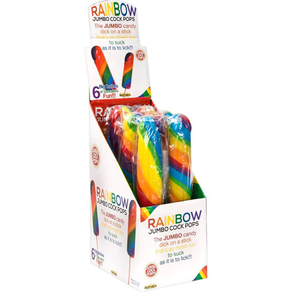 HWkRdXNAq0tQsaDZtvd8FNdZoLJmjdwv Jumbo Rainbow Cock Pops 6 Piece Display - Image 1