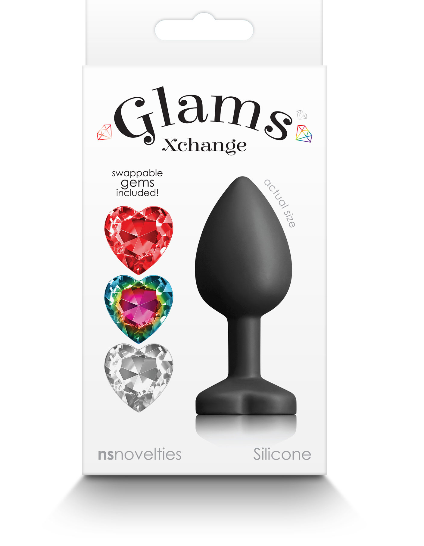 HZvr1OmpG6XpDYAGrZ18sxVuo2TazEHi Glams Xchange Heart - Small - Black - Image 1