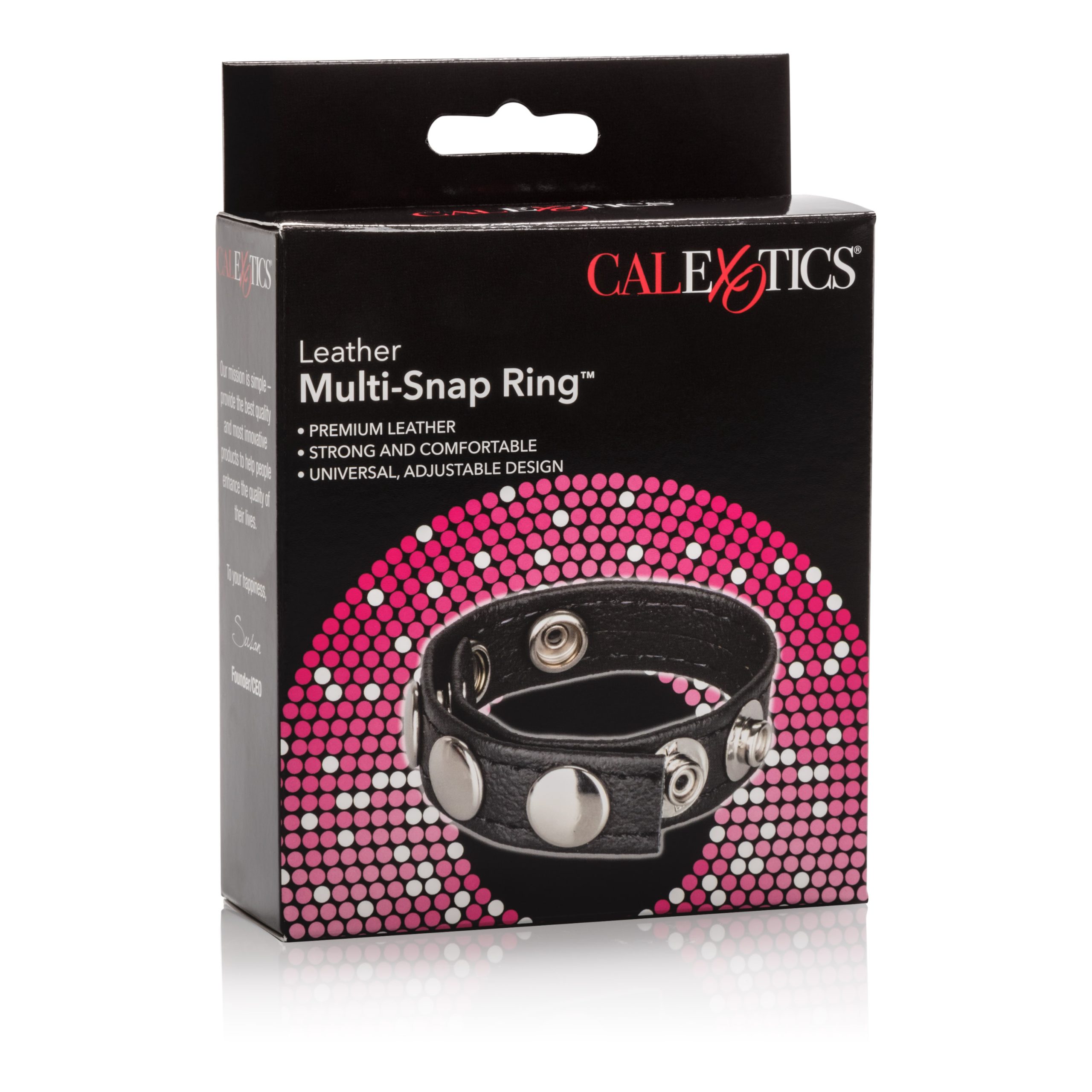 HdwN3X5037uJo3l70c1MA5bBzszFD5j5 Leather Multi-Snap Ring - Image 1