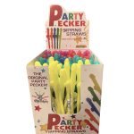Party Pecker Sipping Straws 5 Assorted Colors 144 Pcs Display