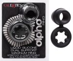 Alpha Liquid Silicone Dual Support Magnum Ring - Black - Image 9
