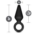 Anal Adventures - Platinum - Silicone Loop Plug - Small - Black - Image 2