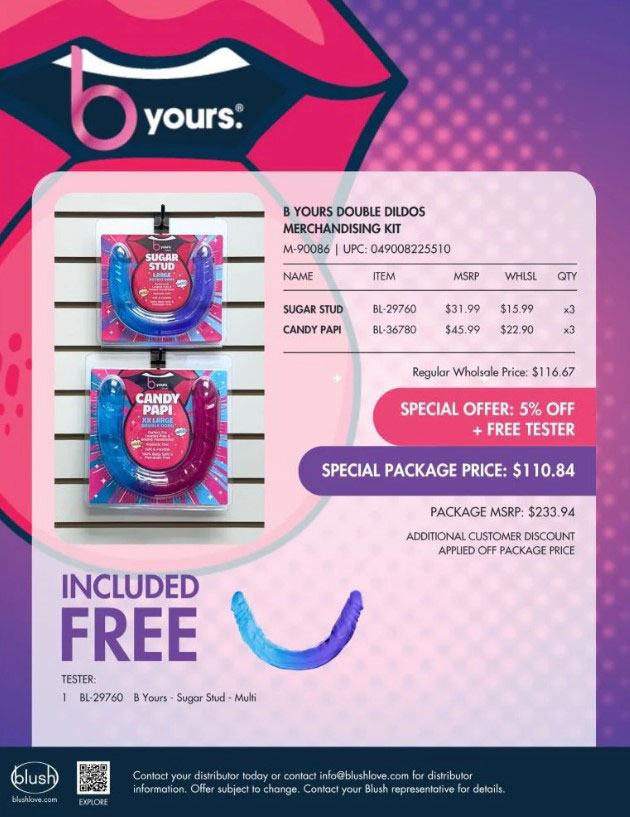 JoBjNTP5 B Yours Double Dildos Merchandising Kit - Image 1