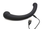 10x Vibra-Crescent Silicone Dual Ended Dildo - Black - Image 3