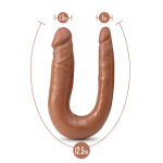 Dr. Skin Mini Double Dong - Mocha - Image 3
