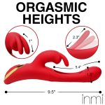 Rabbit Flick Flicking Silicone Rabbit Vibrator - Red - Image 6