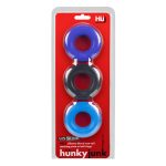 Hunkyjunk Huj3 C-Ring 3 Pk - Blue / Multi