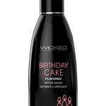 Aqua Birthday Cake Flavored Water Based Intimate Lubricant - 2 Fl. Oz.