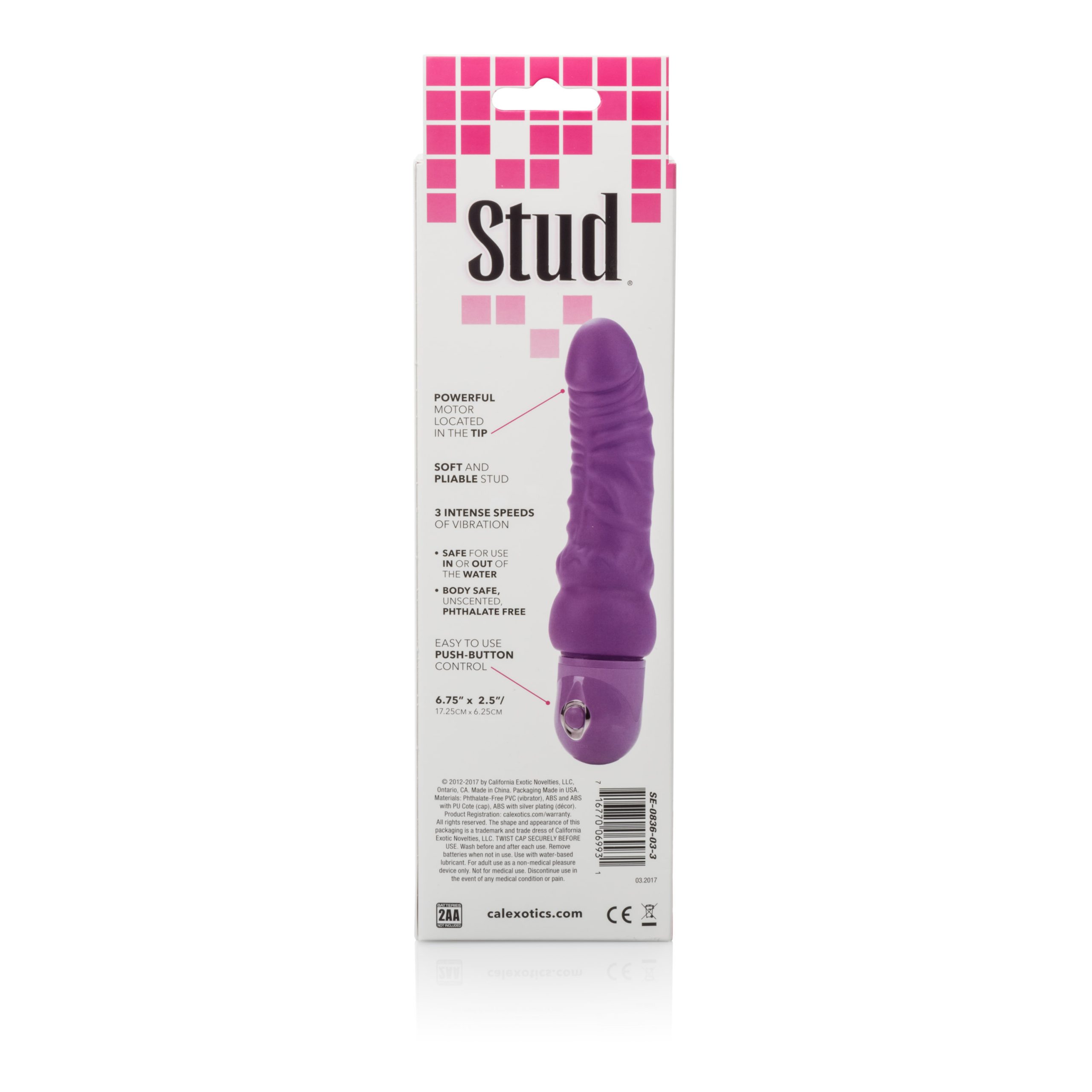 QY5BG6zJDUPY5005a9eTGzI0wt7CTJU3 Waterproof Power Stud Curvy Dong - Purple - Image 1