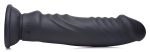 E-Stim and Vibrating Dildo With Remote - Black - Image 4