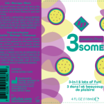 3some 3-in-1 Lubricant - Passion Fruit - 4 Fl. Oz.