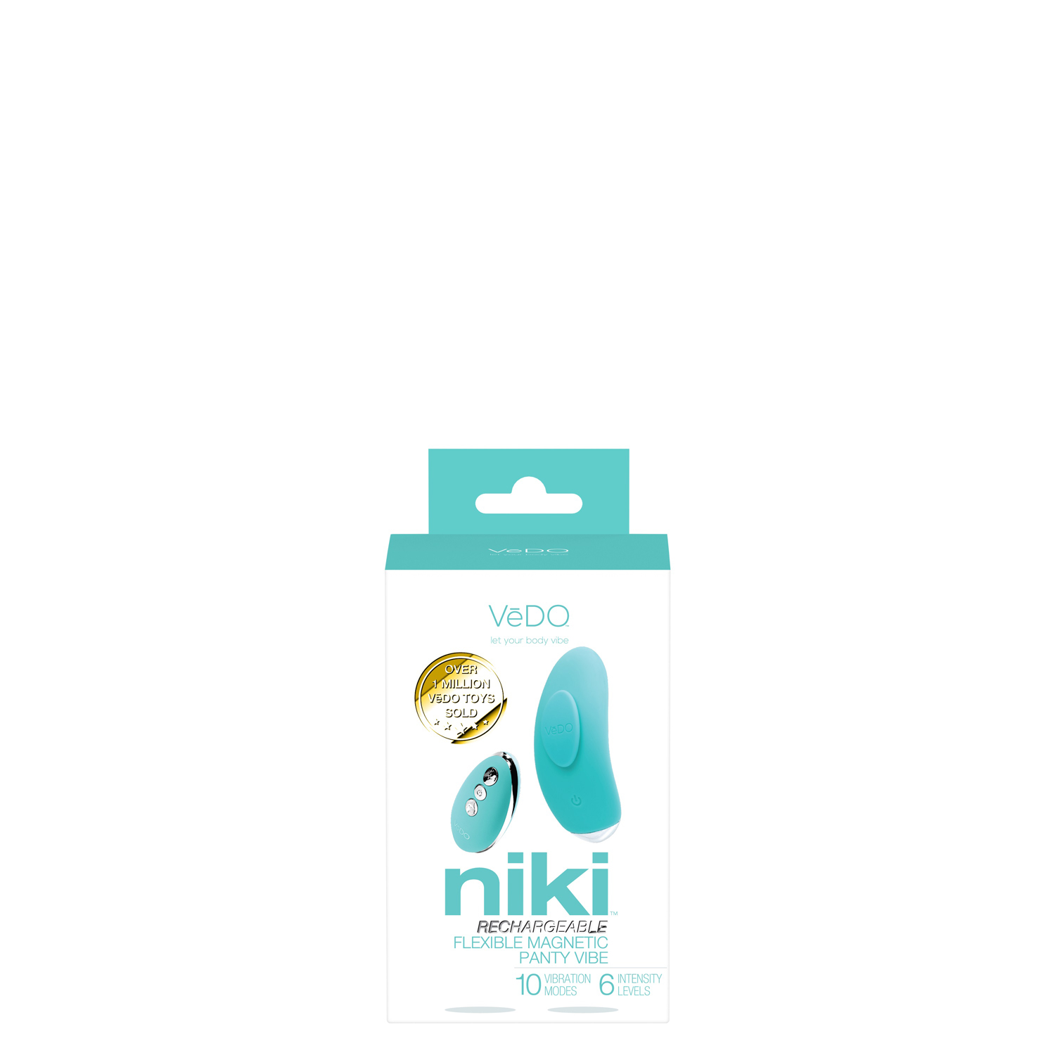 SkqIhHkarrI5CbWqQWeU4npjnUJArZii Niki Rechargeable Flexible Magnetic Panty Vibe - Turquoise - Image 1