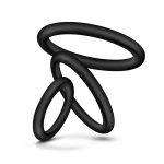 Performance - Vs4 Pure Premium Silicone Cockring Set - Black - Image 2