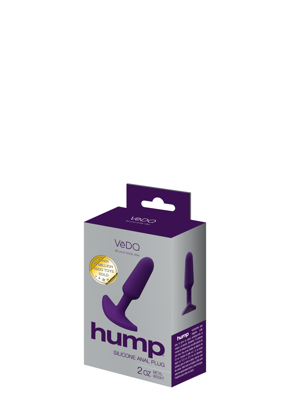 VTUeOp04 Hump Silicone Anal Plug - Purple - Image 1