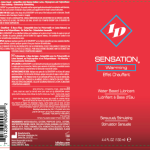 ID Sensation Warming Water Based Lubricant 4.4 Oz