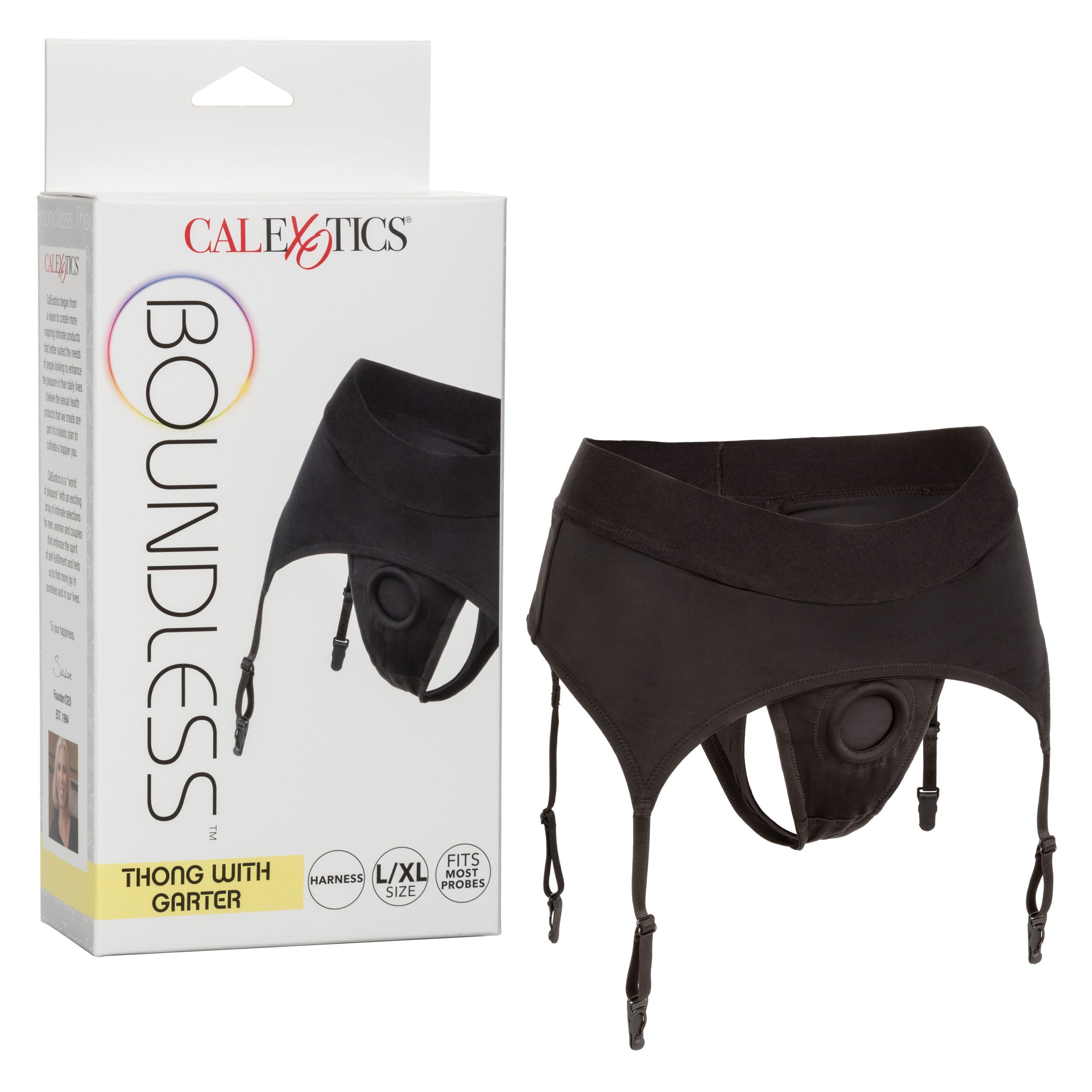 W7QzsvlUV8SMRGHXgyZArPVOSEP0x8fs Boundless Thong With Garter - L/xl - Black - Image 1