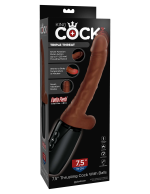 7.5 Inch Thrusting Cock With Balls - Brown - Image 2