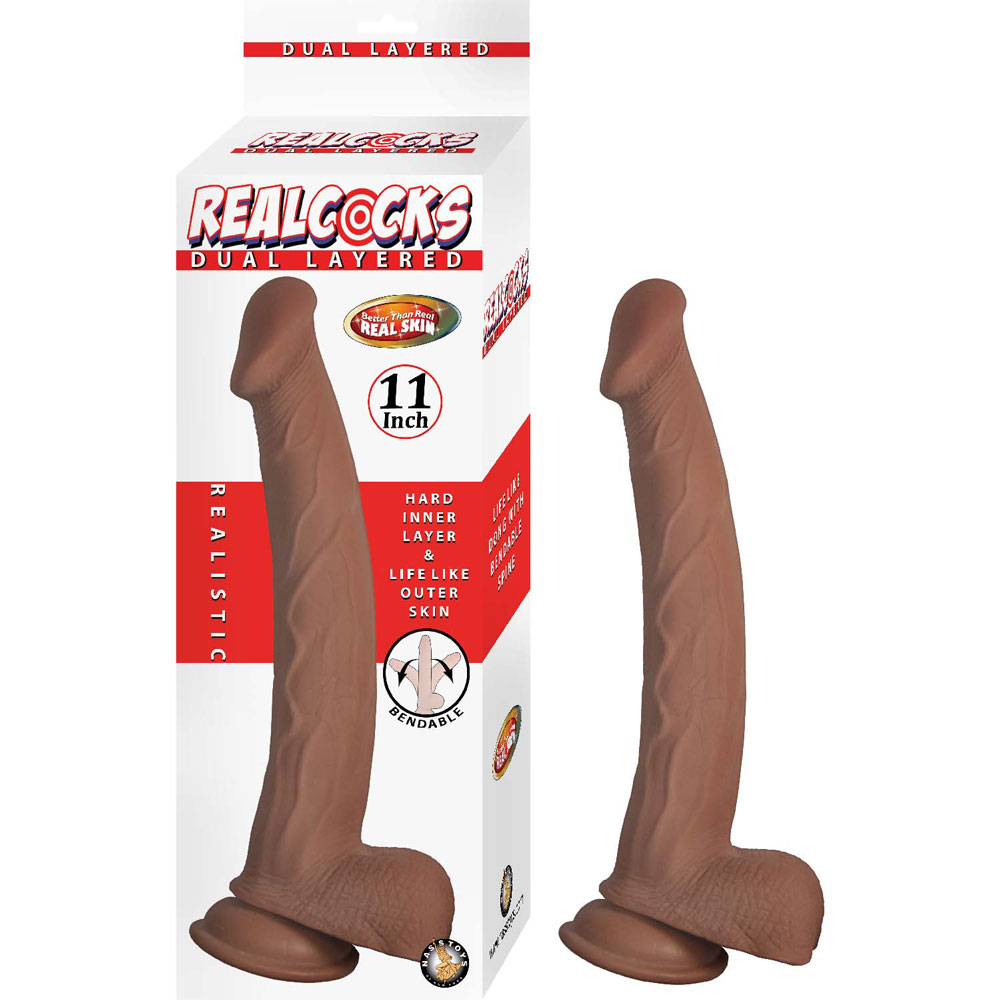 XkDxNT5m Realcocks Dual Layered 11" - Brown - Image 1