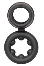 Alpha Liquid Silicone Dual Support Magnum Ring - Black - Image 3