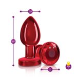 Vibrating Red Metal Remote Plug - Medium - Image 4