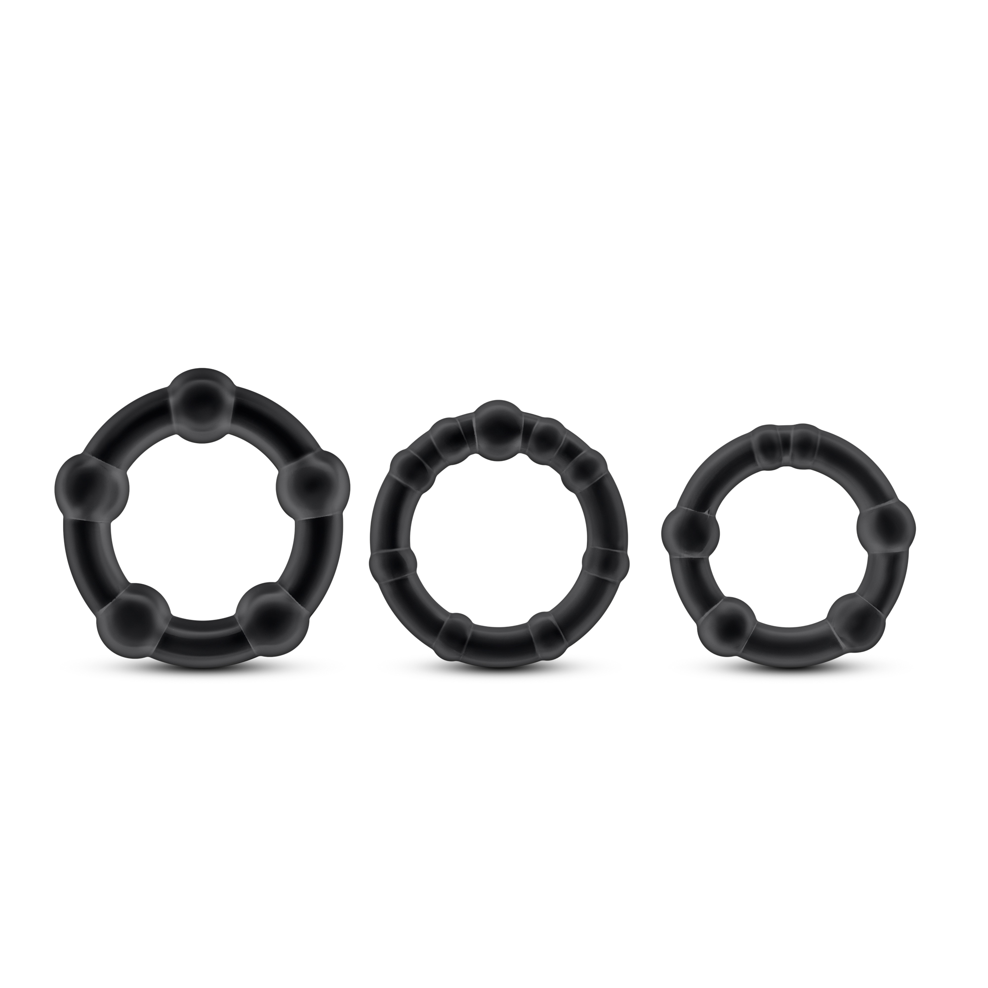 bUMkihETlYZKQJ2HjOcmbJotoxnl2NQr Stay Hard - Beaded Cock Rings - 3 Pack - Black - Image 1