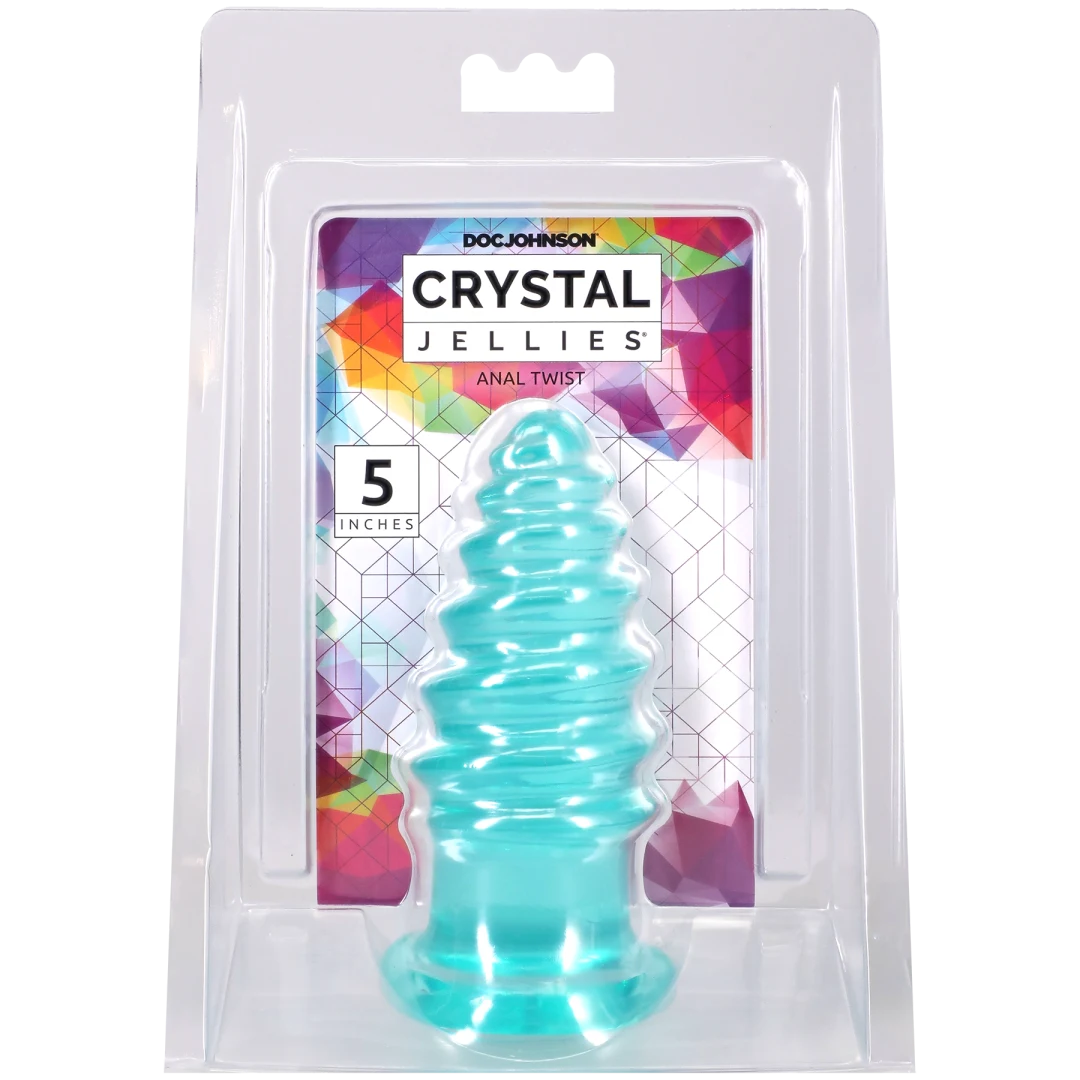 bgAXx3Xj Crystal Jellies - Anal Twist - 5 Inch Teal - Image 1