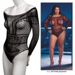 Scandal Plus Size Off the Shoulder Body Suit - Plus Size - Black - Image 5