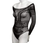 Scandal Plus Size Off the Shoulder Body Suit - Plus Size - Black - Image 3