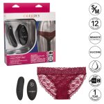 Remote Control Lace Panty Set - S/ M - Burgundy - Image 10