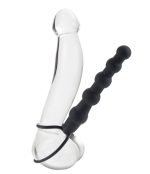 Silicone Love Rider Beaded Dual Penetrator - Black - Image 2