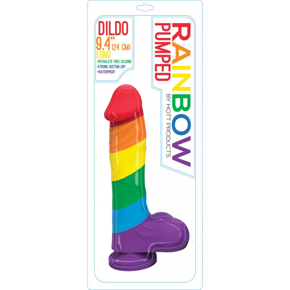 eloDX7SX Pumped Rainbow Silicone Dildo - Image 1