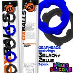 Gearheads 5 Pack Spinner Rings - Blue Black
