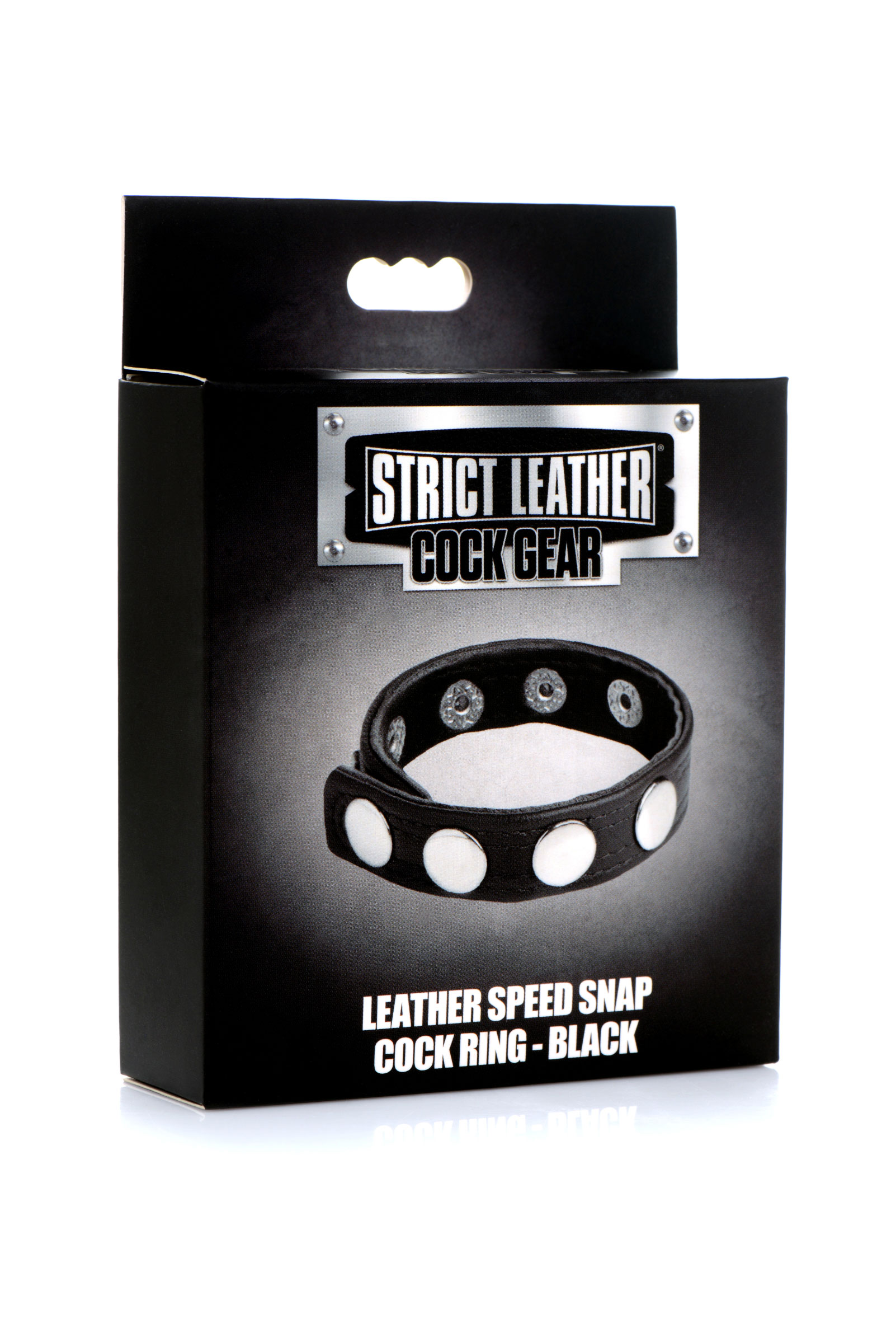 hFg1SJrQUisX5kTCcJWB0TifdE001CEH Cock Gear Leather Speed Snap Cock Ring - Black - Image 1