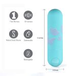 Julia Butterfly Print Mini Bullet - Teal Blue - Image 3
