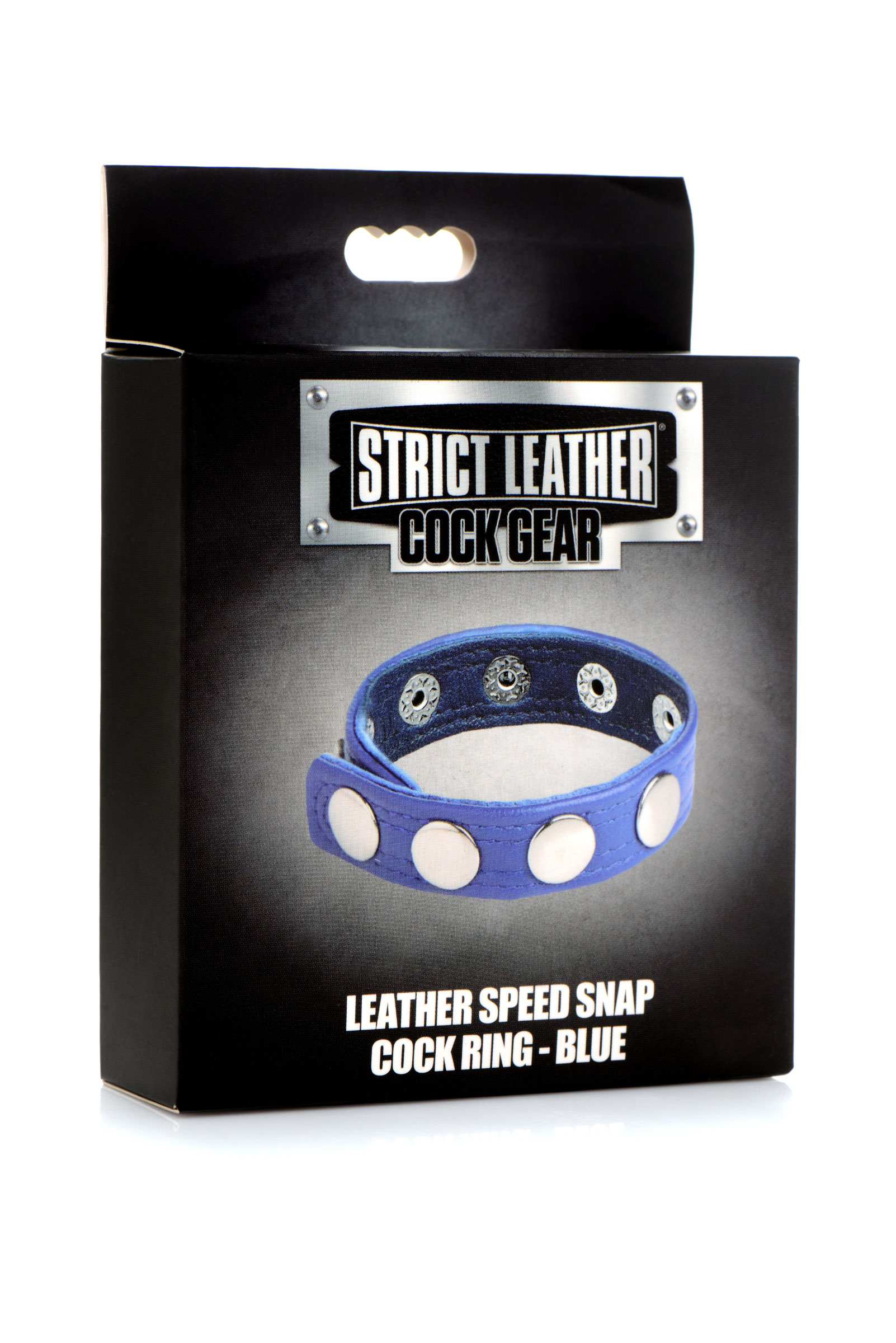 mC35ekQRhWCmTgAtObo3Iomn9VhRdkTl Cock Gear Leather Speed Snap Cock Ring - Blue - Image 1