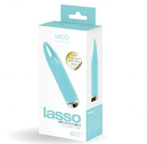 n4fS27Eu Lasso Rechargeable Clitoral Bullet Vibrator - Turquoise - Image 1