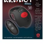 Red Dot Vibrating Cock Ring V3 With Remote - Black/red