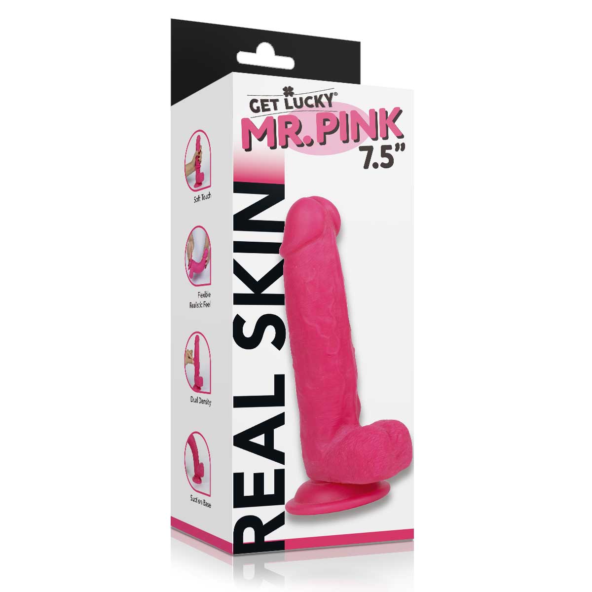 oc444jKgG4z1xwZkIK52apahPzotkjin Get Lucky Real Skin Mr. Pink 7.5" Dual Layer Dildo - Image 1