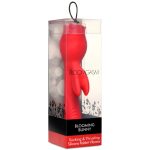 Blooming Bunny Sucking and Thrusting Silicone Rabbit Vibrator - Red