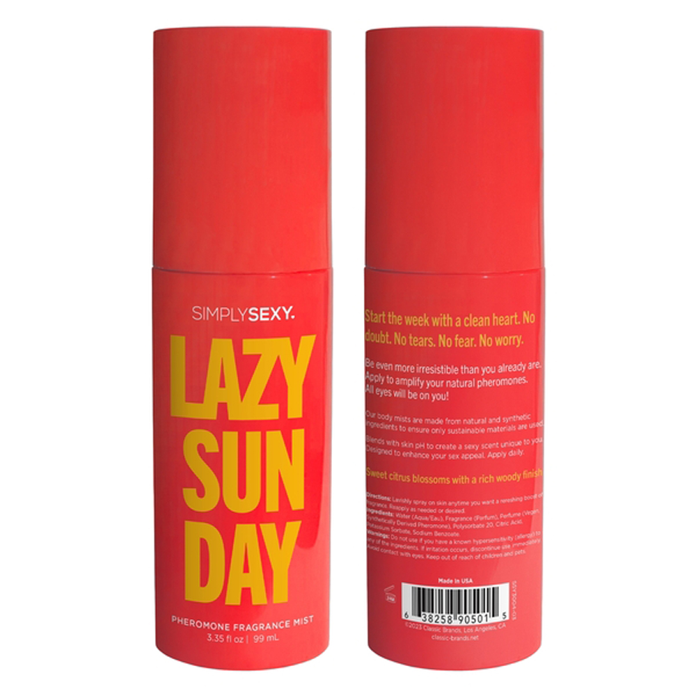 qC9fOdXywTKy8ALRD1lXvttz5p2FA36a Lazy Sunday - Pheromone Fragrance Mists 3.35 Oz - Image 1