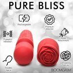 Pleasure Rose 10x Silicone Wand With Rose Attachment - Red - Image 2