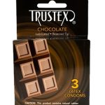 Trustex Flavored Lubricated Condoms - 3 Pack - Chocolate